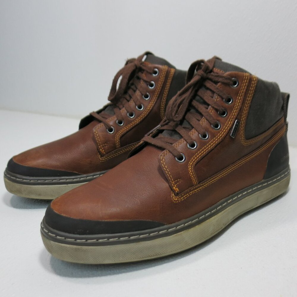 Geox Amphibiox Leather Canvas Comfort High Top Boots Men's Footwear Sz 44 11